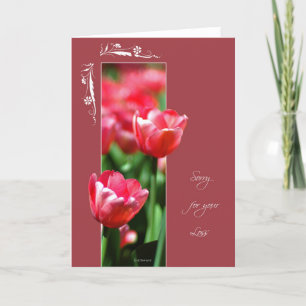 Framed Flower Tulips-Loss Card