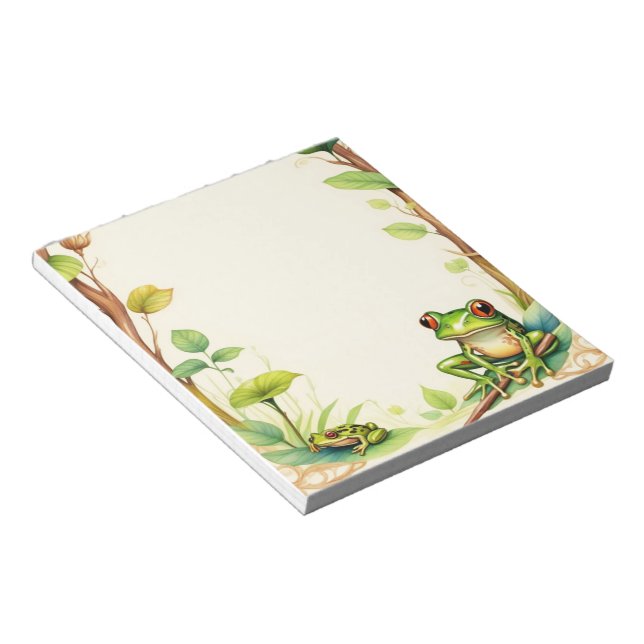 Framed Frogs 3 Notepad (Angled)