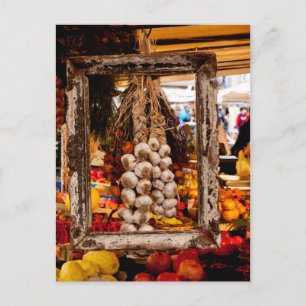 Framed Garlic Postcard