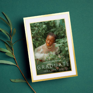 Framed Gold Photo Graduation Announcement 2024