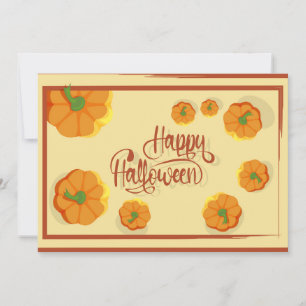 Framed greeting card Happy Halloween typography  