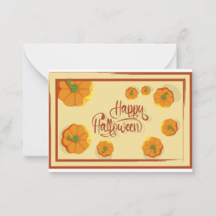 Framed greeting card Happy Halloween typography