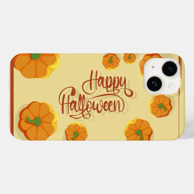 Framed greeting card Happy Halloween typography   Case-Mate iPhone Case (Back (Horizontal))
