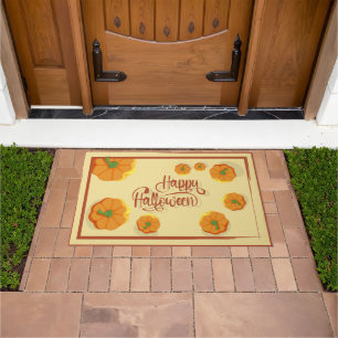 Framed greeting card Happy Halloween typography Doormat