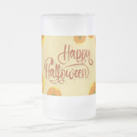 Framed greeting card Happy Halloween typography