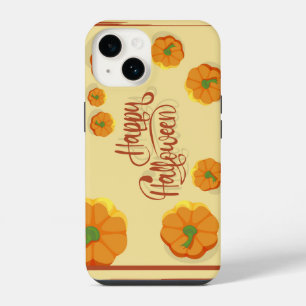 Framed greeting card Happy Halloween typography iPhone 14 Case