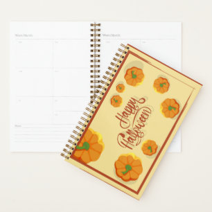 Framed greeting card Happy Halloween typography   Planner