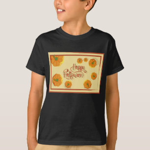 Framed greeting card Happy Halloween typography  T-Shirt