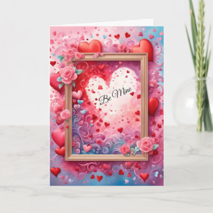 Framed Hearts Valentine Card