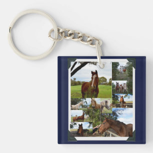 Framed Horse Photo Collage, Key Ring