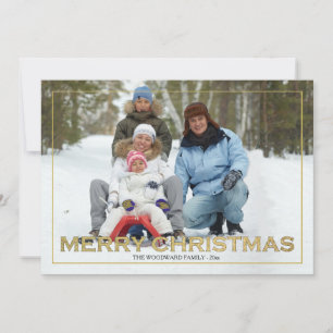 Framed Merry Christmas Photo Holiday Card