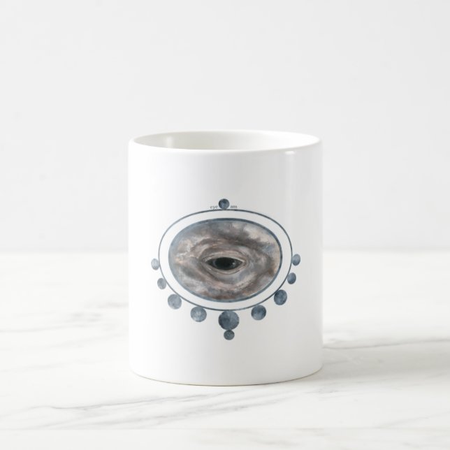 Framed Northern Grey Whale Eye Coffee Mug (Center)