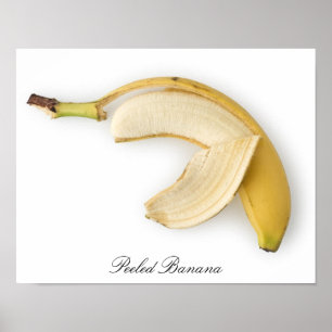 Framed Peeled Banana Poster