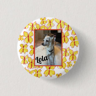 Framed Personalised Pet Photo  Button