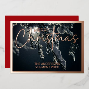 Framed Photo Foil Holiday Card