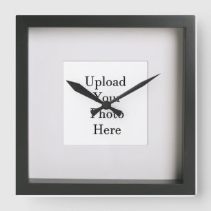 Framed Photo Illusion Square Wall Clock