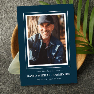 Framed Photo Memorial Program Programme