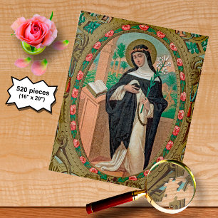 Framed Portrait of St. Rose of Lima (Detail; K 48) Jigsaw Puzzle