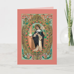 Framed Portrait of St. Rose of Lima (K 48) Card