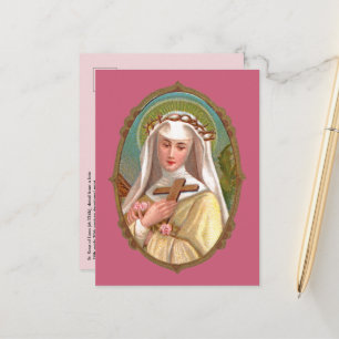 Framed Portrait of St. Rose of Lima (M 024b) Postcard
