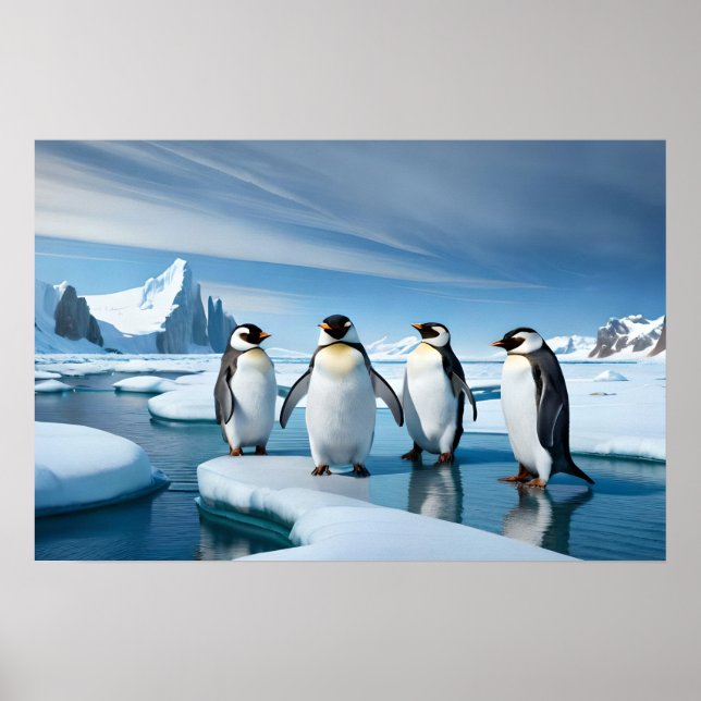 Framed Poster Art Penguins (Front)