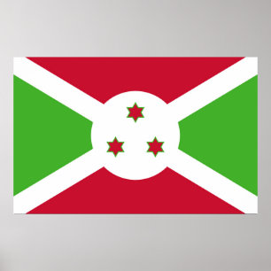 Framed print with Flag of Burundi