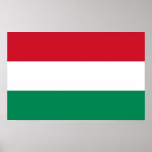 Framed print with Flag of Hungary