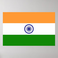 Framed print with Flag of India