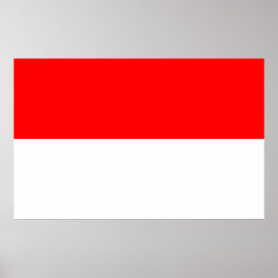 Framed print with Flag of Indonesia