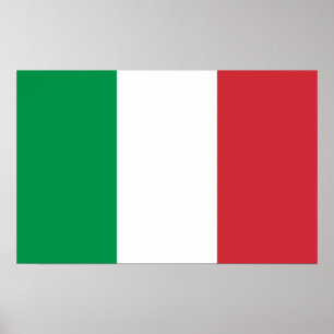 Framed print with Flag of  Italy