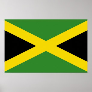 Framed print with Flag of Jamaica