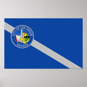 Framed print with Flag of Las Vegas, U.S.A.