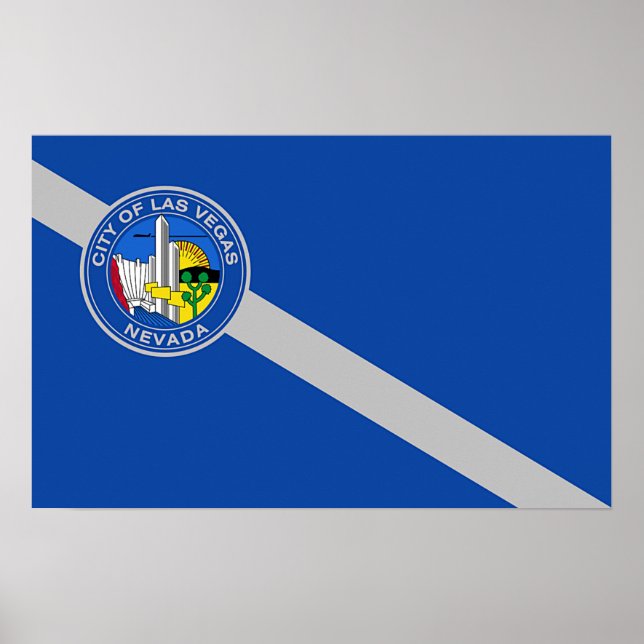 Framed print with Flag of Las Vegas, U.S.A. (Front)
