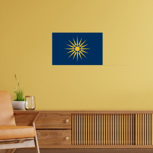 Framed print with Flag of Macedonia, Greece