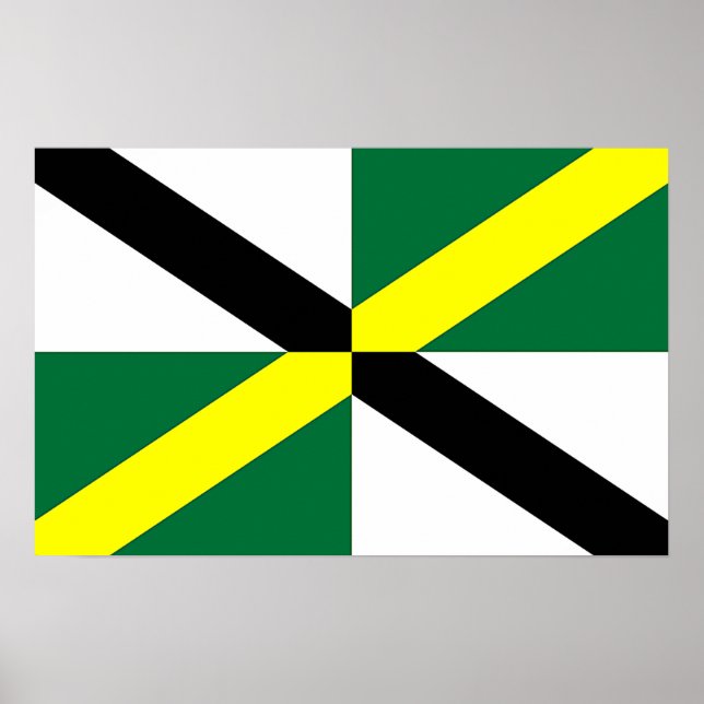 Framed print with Flag of Monterey City, U.S.A. (Front)