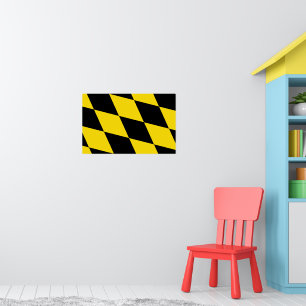 Framed print with Flag of Munich, Germany