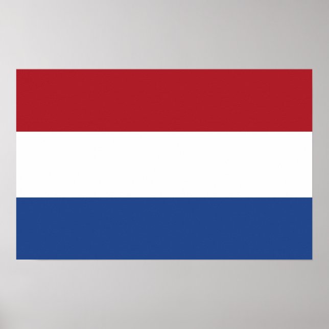 Framed print with Flag of Netherlands (Front)