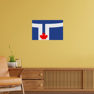 Framed print with Flag of Toronto, Ontario