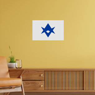 Framed print with Flag of Toyota
