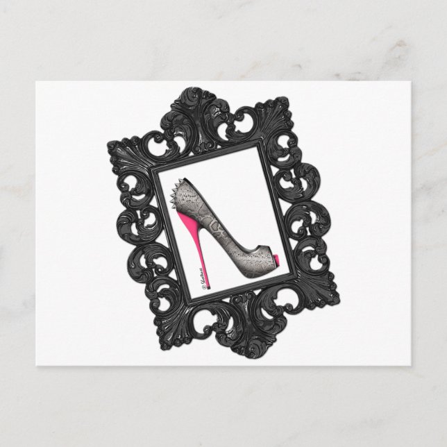 Framed Reptile Stiletto Logo Postcard (Front)