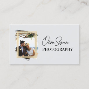 Framed romantic image photographer business card