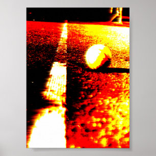 Framed tennis poster