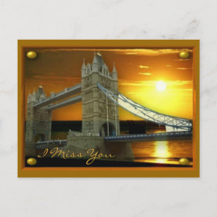 Framed Tower Bridge Sunshine Postcard