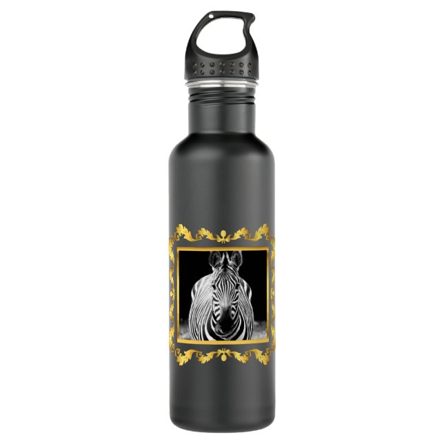 Framed Zebra 710 Ml Water Bottle (Front)