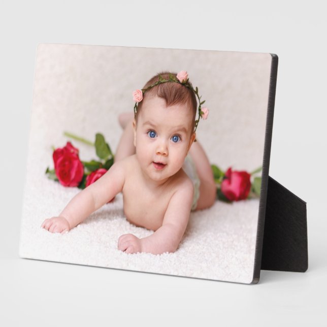 Frameless Custom Photo Tabletop Easel Back Plaque (Side)