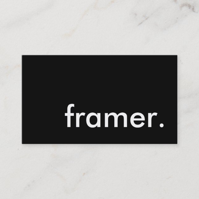 framer. business card (Front)