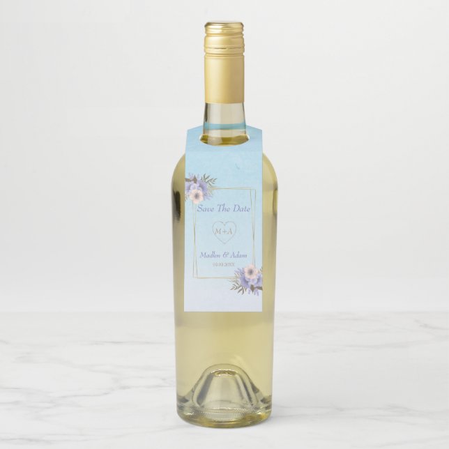 Frames And Flowers Bottle Tag (On Bottle)