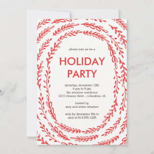 Framing Branches Modern Holiday Party Invitations
