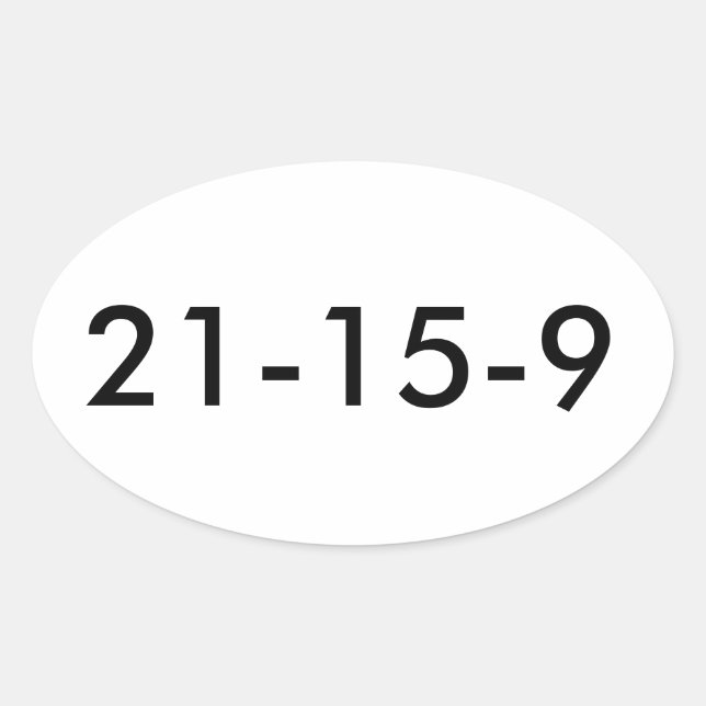 Fran WOD 21 15 9 Oval Sticker (Front)