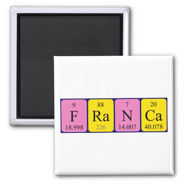 Franca periodic table name magnet (Front)